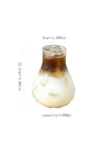 1個氣泡玻璃杯,水杯,美式咖啡杯,飲料果汁杯,ins風格咖啡杯,燈泡杯 - 一個透明玻璃杯 - 查看 6