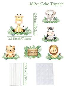 16 món phụ kiện trang trí bánh hình động vật rừng, trang trí bánh sinh nhật chủ đề động vật rừng tự làm, lót bánh, trang trí động vật rừng, trang trí sinh nhật, quà tặng tiệc, trang trí bánh tự làm, trang trí bánh sinh nhật, đồ dùng tiệc, trang trí món tráng miệng, trang trí kem, giá đỡ bánh, giá đựng thức ăn - Nhiều màu - Xem 5