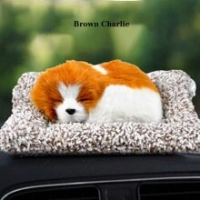 1pc Brown Charles Style Car/Home Decoration Simulation Dog Activated Carbon Eliminate Formaldehyde Odor, Cute New Design - Brown Charlie - View 1