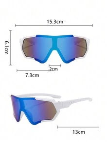 1pc Full-Frame Rainbow Colored Cycling Sports Glasses For Outdoor Sports - Multicolor - View 4