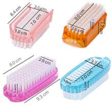 4 Piezas Cepillos De Uñas Con Cerdas Suaves Y Duras De Doble Lado Para La Limpieza De Las Uñas De Los Dedos Y De Los Pies (colores Al Azar), Adecuado Para Hombres, Mujeres Y Niños - Rojo violeta - Ver 7