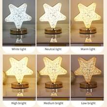 1入現代簡約風格的星月形桌燈裝飾,適用於野營、派對、夜光氛圍等,帶有觸控開關的溫暖白光,適用於臥室、客廳、讀書間、家庭影院,是家人、朋友或伴侶的絕佳禮物 - 彩色 - 查看 11