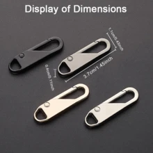 5pcs Detachable Zipper Puller For Down Jacket And Bag, Universal Activity Slider For Zipper Repair And Replacement - Grey - View 5