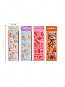 1 Set Of 10 Cute Cartoon Children's Diary Stickers, Laser Juhi Card Stickers, Scrapbooking Stickers - Multicolor - View 2