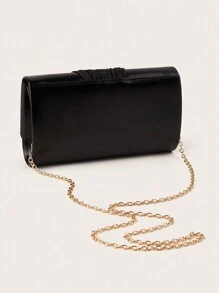 奢华晚宴手拿包，魅力优雅，低调奢华，闪亮手提包，方形设计，适合女士、女性、派对女孩、新娘，是派对、婚礼、舞会、盛大宴会等场合的完美之选，也是送给母亲、老师、朋友、伴娘的理想礼物。 - 黑色 - 查看 5