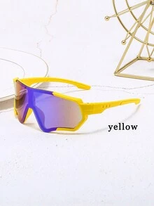 1pc Full-Frame Rainbow Colored Cycling Sports Glasses For Outdoor Sports - Multicolor - View 3