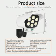 3pcs Motion Sensor Street Lamp, Solar Garden LED Light, Simulation Surveillance, Fake Camera, Human Body Sensor Wall Light, Outdoor Smart Street Light