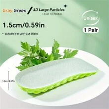 增高鞋墊男女鞋墊扁平腳弓支撐矯形鞋墊球鞋鞋跟升高記憶海綿軟鞋墊 - 藍色 - 查看 8