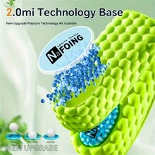 增高鞋墊男女鞋墊扁平腳弓支撐矯形鞋墊球鞋鞋跟升高記憶海綿軟鞋墊 - 藍色 - 查看 5