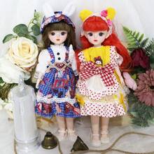 1pc 30cm Delicate And Cute Doll, Anime Style With Bjd Articulation Points. Can Be Used As Indoor Table Decoration, Or As A Birthday Gift For Princess Lovers. - Orange - View 4