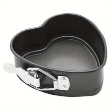 1 Pièce Moule À Gâteau Détachable En Forme De Cœur (4''), Moule À Ressort Antiadhésif Pour Cheesecake, œufs Frits, Moule À Pudding, Moule À Gâteau À Étages, Gâteaux De Mariage, Et Plus Encore - Fond Amovible, Ensembles De Batterie De Cuisine Étanches À La Fuite, Outils De Cuisson, Accessoires De Cuisine