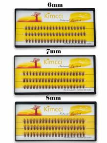 KIMCCI 60 簇 30d 棕色睫毛延长，0.07 厚度，C 卷曲 6-15 毫米可用睫毛簇，睫毛簇，单根睫毛，睫毛，假睫毛 - 棕色 - 查看 3