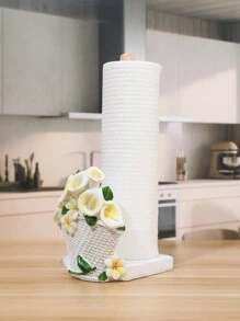1pc Morning Glory Design Kitchen Napkin Holder, Simple Daily Kitchen Storage And Organization, Flower-Themed - B - View 4