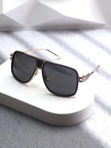 1入歐美風格腳線空心和塗料覆蓋的女性時尚休閒眼鏡 - 灰色 - 查看 2