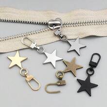 金屬拉鍊頭拉環,可拆卸的替換修復衣物、包包、背包萬用拉鍊吊飾配件 - 銀色--5pcs - 查看 5