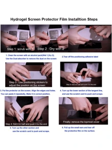 2pcs/Set Front Film + Rear Film, Soft Film HD, Fingerprint Unlocking, Anti-Scratch, Nano Material Auto-Repair Scratches, Compatible With Samsung Galaxy Z Fold2/3/4/5, Z Flip3/4/5, Z Fold 6, Z Flip 6, Z Fold 7, Comes With Accessory Tools Waterproof Shockproof Anti-Fall Anti-Fall Anti-Fingerprint Full Cover - Clear - View 12