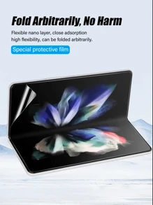 2pcs/Set Front Film + Rear Film, Soft Film HD, Fingerprint Unlocking, Anti-Scratch, Nano Material Auto-Repair Scratches, Compatible With Samsung Galaxy Z Fold2/3/4/5, Z Flip3/4/5, Z Fold 6, Z Flip 6, Z Fold 7, Comes With Accessory Tools Waterproof Shockproof Anti-Fall Anti-Fall Anti-Fingerprint Full Cover - Clear - View 10