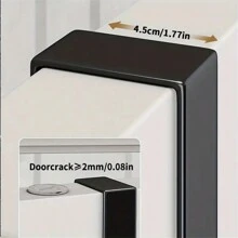 1入組掛鉤最大化您的空間- 6掛鉤鋁質門掛衣架牆掛衣架,適用於掛衣服,帽子和毛巾！ - 黑色 - 查看 6