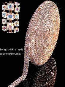 1pc Rhinestone Decor DIY Decoration - Rose Gold - View 6