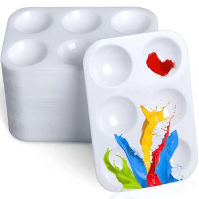 10pcs/Set 6-Hole Thickened Rectangle Painting Board, For Watercolor And Oil Painting, Student Art Supplies,Back To School,School Supplies