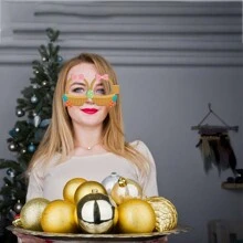 6pcs Easter Party Decoration Cute Rabbit, Chicken, Carrot, Egg Paper 3d Glasses For Photo Props - Multicolor - View 4