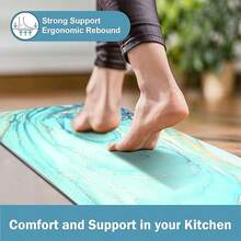 1 件隨機顏色防滑、防油、吸水、防污水晶絨廚房地毯,適合家庭、廚房、臥室、浴室等。 - 綠色星河 - 查看 2