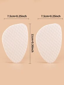 3ANGNI 1雙女式高跟鞋舒適透氣吸濕柔軟隱形防滑半鞋墊及乳膠前腳墊,白色 - 白色 - 查看 8