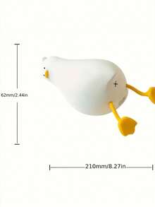 1 件 Led 可愛躺鴨矽膠小夜燈,手機支架躺鴨夜燈 3 級亮度適合室內外露營野餐辦公室桌面裝飾燈,送給朋友和家人的禮物 - 白色 - 查看 10