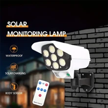 3pcs Motion Sensor Street Lamp, Solar Garden LED Light, Simulation Surveillance, Fake Camera, Human Body Sensor Wall Light, Outdoor Smart Street Light