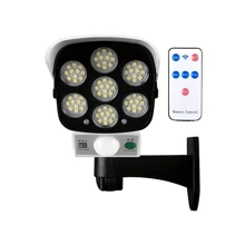 3pcs Motion Sensor Street Lamp, Solar Garden LED Light, Simulation Surveillance, Fake Camera, Human Body Sensor Wall Light, Outdoor Smart Street Light