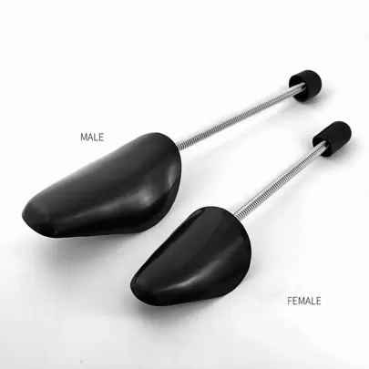 1 Pair Adjustable Plastic Spring Shoe Tree For Men And Women, Prevent Deformation And Wrinkles, Keep Sneakers In Shape, Black