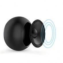 1pc Black Portable Mini Steel Cannon Metal Subwoofer Speaker, Suitable For Android, Ios And Other Smart Platforms, Outdoor Use - Black - View 10