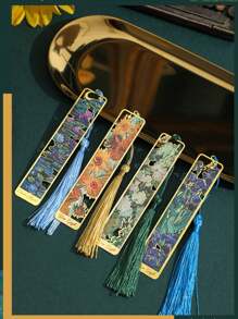1pc/2pcs Vintage Metal Bookmarks, Creative Retro Metal Planner Charms Clip Accessories For Reading - Multicolor - View 3