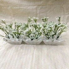 Artificial Flower Pot For Gypsophila Plant - 0070 - 白色 - 查看 1