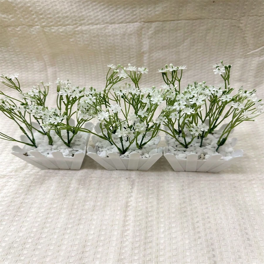 Artificial Flower Pot For Gypsophila Plant - 0070 - 白色 - 查看 1