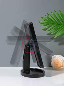 1 件 16Led 电池/USB 双电源化妆镜灯，触摸调节亮度梳妆台灯，可旋转镜面发光镜，适合家庭、办公室、旅行，可作为送给女性的礼物 - 黑色 - 查看 5