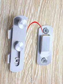 1pc Stainless Steel Door Latch With Bolt, Anti-Theft, For Shed, Pet Cage And Barn Door - Silver - View 5