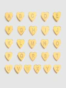 1pc Fashionable Simple & Versatile & Luxurious & Golden Heart Pendant For Daily Wear - Gold - View 2