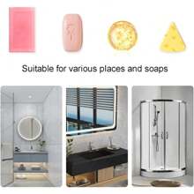 1入組兔子陶瓷肥皂盤,兔子可愛動物肥皂盤帶排水孔,卡通動物肥皂盤,淋浴浴室廚房配件 - 白色 - 查看 6