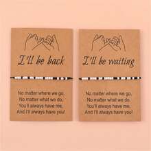 2 件裝簡約復古黑白串珠編織情侶手鍊 - 情侶款 - 查看 5