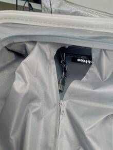 1個帶有 Usb 充電口、杯架和掛鉤的耐用行李箱,大容量旅行箱,男女孩子皆可使用,非 Tas 密碼鎖,密碼鎖行李箱,是禮物的理想選擇 - 灰色 - 查看 7