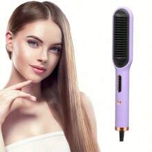 離子直髮刷,二合一直髮器和捲髮器,自動捲髮器和直髮器,紫色 - 紫色 - 查看 10