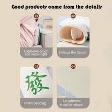 1pc New Style Fortune Mahjong Plush Hot Water Bottle With Removable Inner Liner Keep Girls Warm - Get Rich - View 10