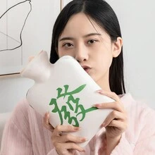 1pc New Style Fortune Mahjong Plush Hot Water Bottle With Removable Inner Liner Keep Girls Warm - Get Rich - View 5