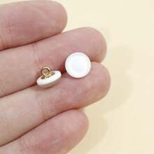 5入組/包樹脂合金自粘扣,用於diy製作服裝。男女外套、襯衫等有各種風格可選 - 白色 - 查看 5