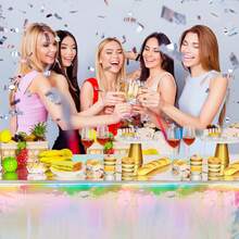 1PC Foil Plastic Tablecloth,Rectangular Shiny Table Cloth Metallic Disposable Party Table Cover For Wedding Birthday Bridal Shower Anniversary New Year Party Decorations - Iridescent Silver - View 6