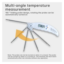 1只數字溫度計,用於測量精確的肉類,水,油,燒烤和烹飪溫度 - 紅色 - 查看 6