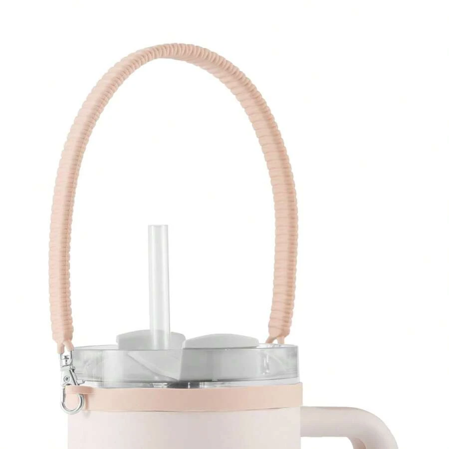Handle Attachment For Water Bottle, Silicone Bottle Carrier With Portable Bottle Strap, Compatible With Most 8-40oz Cups - Pink - View 1