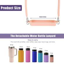 Handle Attachment For Water Bottle, Silicone Bottle Carrier With Portable Bottle Strap, Compatible With Most 8-40oz Cups - Pink - View 2
