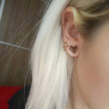 14pcs Acrylic Heart Shaped Ear Stretching Jewelry, Multicolor, Suitable For Women's Daily Wear - Heart-shaped - View 3